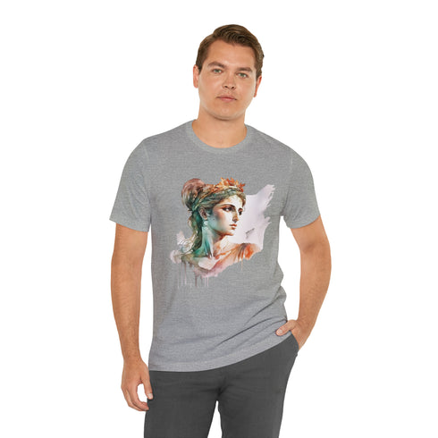 Greecian Goddess in Watercolor - Short Sleeve Tee